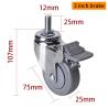 Buy cheap Chrome Coating Light Duty Casters 3 Inch 70kg Threaded TPE Caster from wholesalers