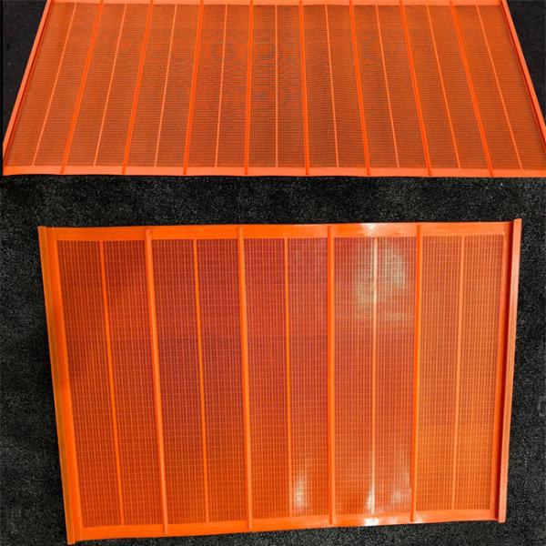 Quality Red Color High Wear Resistant Wet Polyweb Urethane Screens 1040*700mm for sale