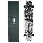 42inch Drop Through Double Kick Longboard With 70x51mm Red Wheel For Youth