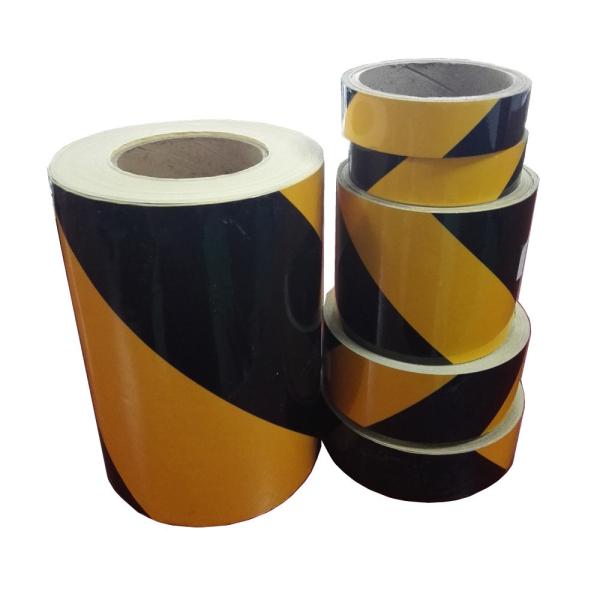 Two-Color Diagonal Stripe Reflective Danger Tape Yellow And Black Red And White