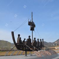 Buy cheap Customized Large Casted Bronze Boat Statue For Outdoor Decoration product