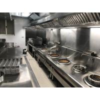 Buy cheap 2500 x 1200 x 580mm Stainless Steel Catering Equipment Exhaust Hood Against Wall product