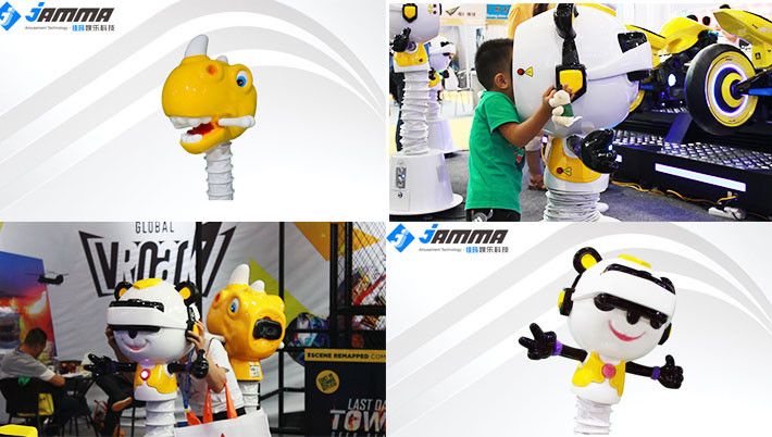 12A 9D Coin Operated Games Machine , Dinosaur Head Virtual Reality Cinema
