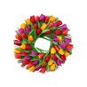 Buy cheap 18 Inch PVC Plastic Faux Tulip Wreath For Front Door Wall Decoration​ from wholesalers