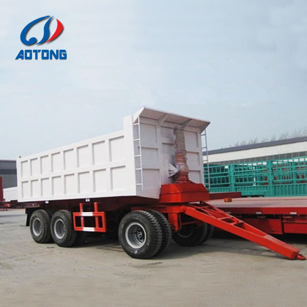2/3 Axle Dump Draw Bar Trailer Full Trailer with 6000*2500* 1500 1500 mm Size