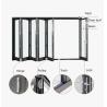Buy cheap Exterior Aluminum Glass Folding Door Soundproof Air Tight Glass Patio Folding Door from wholesalers