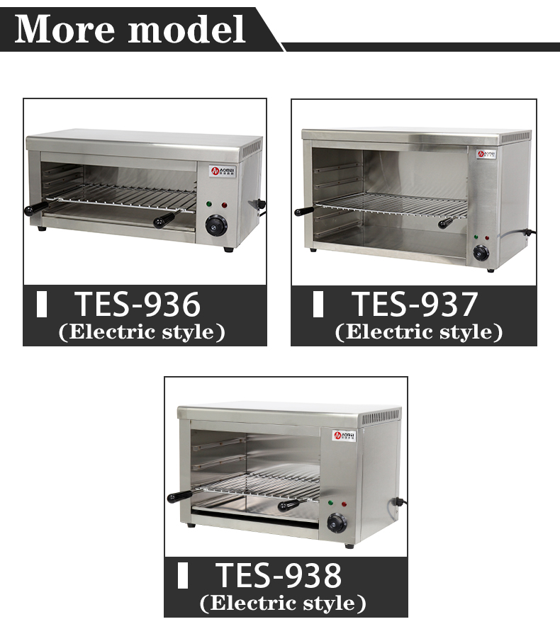 220V Voltage Electric Heating Surface Stove Sandwich Salamander Machine for Baking