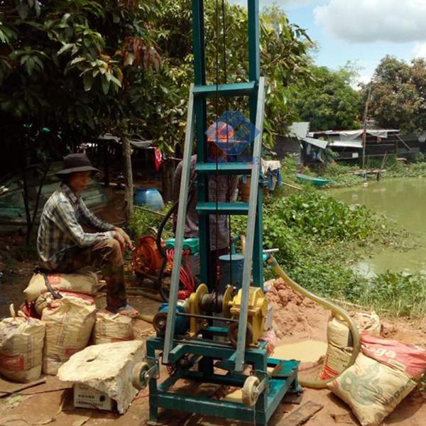 Buy cheap Small portable rig but powerful 100m 500kg borehole drilling machine rigs portable water well drilling rigs from wholesalers