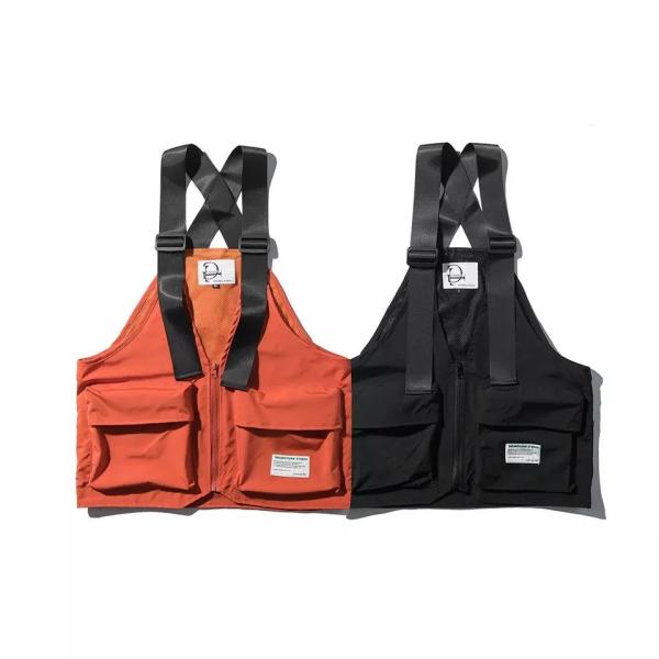Buy cheap Summer High Street Plus Pockets Zipper Sleeveless Vest from wholesalers
