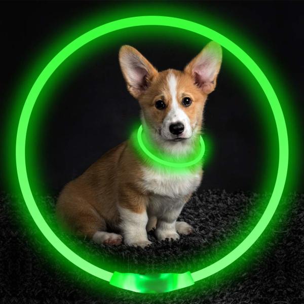 Buy cheap Multiple Colors Waterproof Glow In The Dark Dog Collar 27.5 Inch 70cm Length from wholesalers