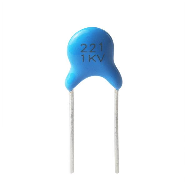 Buy cheap Blue High Frequency Ceramic Disc Capacitor 220pF 1000V Y5V P5mm For Transformer from wholesalers