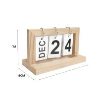 Buy cheap Office Home Wooden Calendar Stand Perpetual Desktop Decoration Flip Calendar product