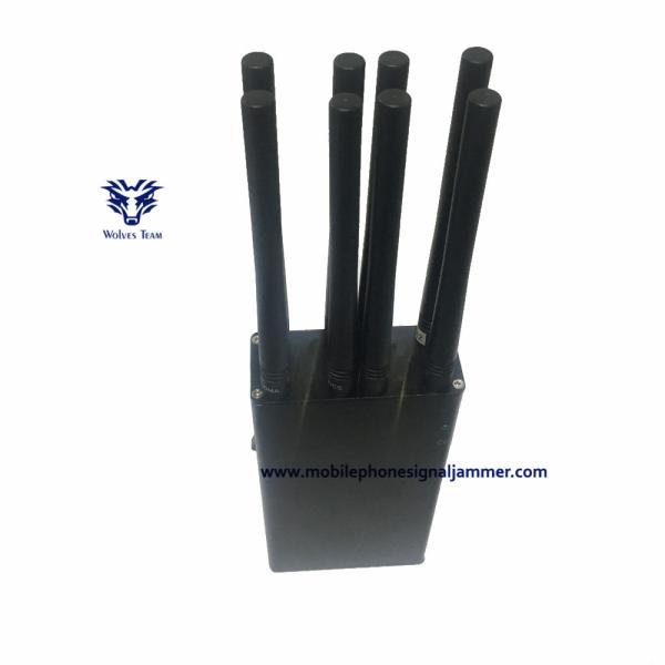 Buy cheap 3G 4GLTE 4G WIMAX Mobile Phone Signal Jammer 8 Antenna Handheld Type CE Approval from wholesalers