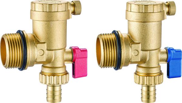 Brass Combined Manifold Parts Automatic Air Exhaust ( Horizontal ) + Flushing