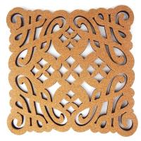 Buy cheap 12''X12'' Decorative Cork Wall Tiles Hollow Carved Elegant Deisgn FDA PROP65 product