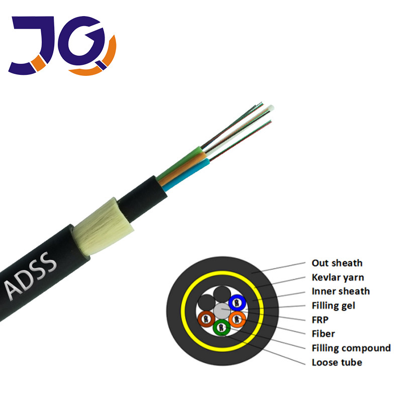 144 Core 3km G652D PE Jacket ADSS Fiber Optic Cable