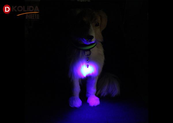 Buy cheap Metal Lead Cat Pet Dog LED Light Collar Tag Safety Flasher Blinker Keychain from wholesalers