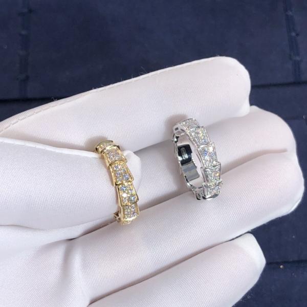 Buy cheap Elegant Customized 18K Gold Serpenti Viper Ring Diamond Ring Yellow Gold White Gold Thick Model from wholesalers