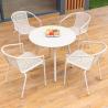 Buy cheap Stainless Steel Outdoor Metal Cafe Table And Chairs Set For Sun Protection from wholesalers