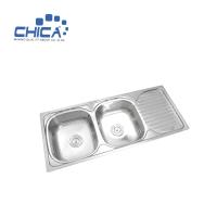 Buy cheap CH11650 Double Bowl Kitchen Sink Stainless Steel Press Kitchen Sinks product