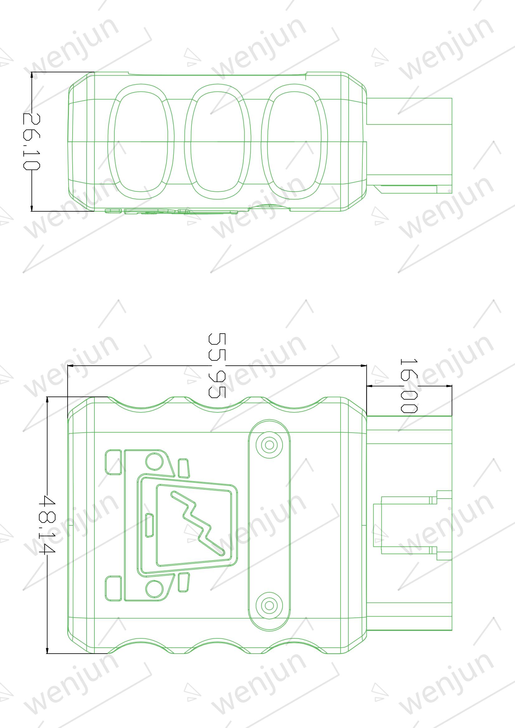 Stable Red OBD Car Adapter , Bent Pin Motorcycle OBD2 Adapter