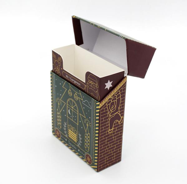 Buy cheap CMYK Christmas Paper Gift Box Finished Cosmetic Paper Packaging 70mm Length from wholesalers