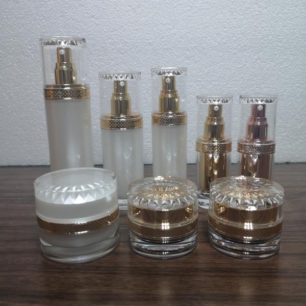 Buy cheap Custom Acrylic Ribbed Cap 80ml Airless Cosmetic Bottles from wholesalers