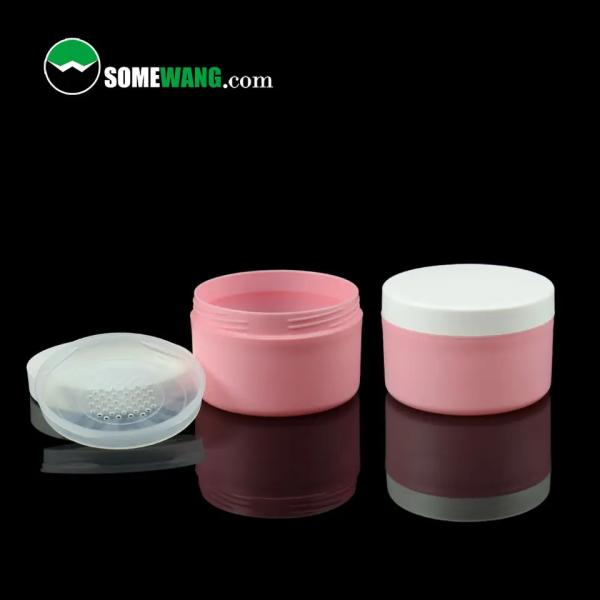 Buy cheap Empty Compact Loose Powder Container Makeup Cosmetic PP Packaging Jar from wholesalers