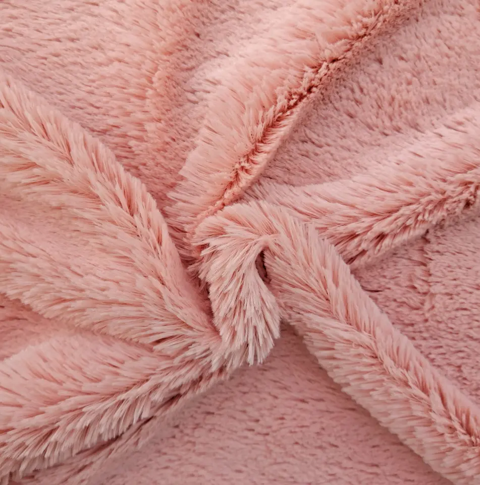 20mm Pile Length Tricot Knitted Solid Color PV Plush Fabric for Soft Toys and Blankets