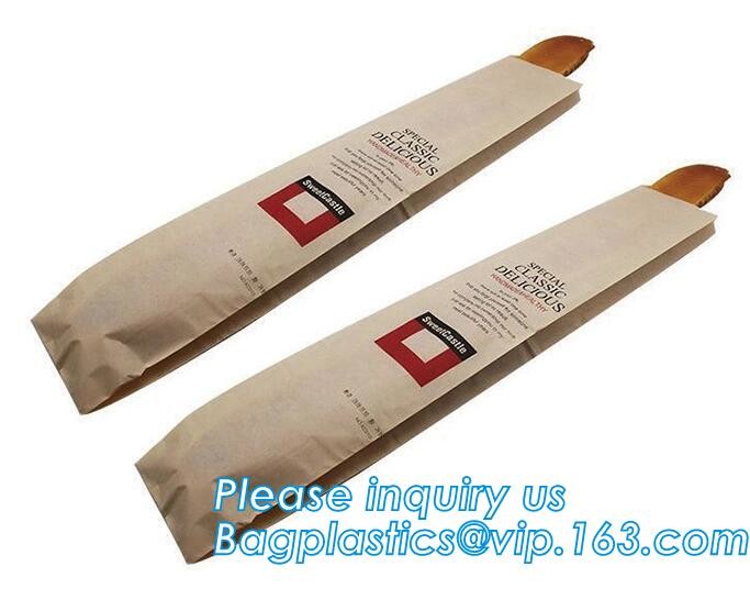 Eco friendly for bread packing paper bags with logo,Food packaging bag disposable kraft paper dried fruit bread bag with
