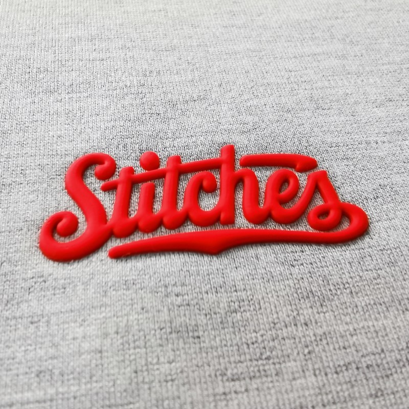 Custom 3D Logos Embossed Soft Silicone Heat Transfer Label For Clothing Use