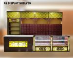 Chinese Style Pharmacy Display Shelves Medical Shop Racks With Light Box