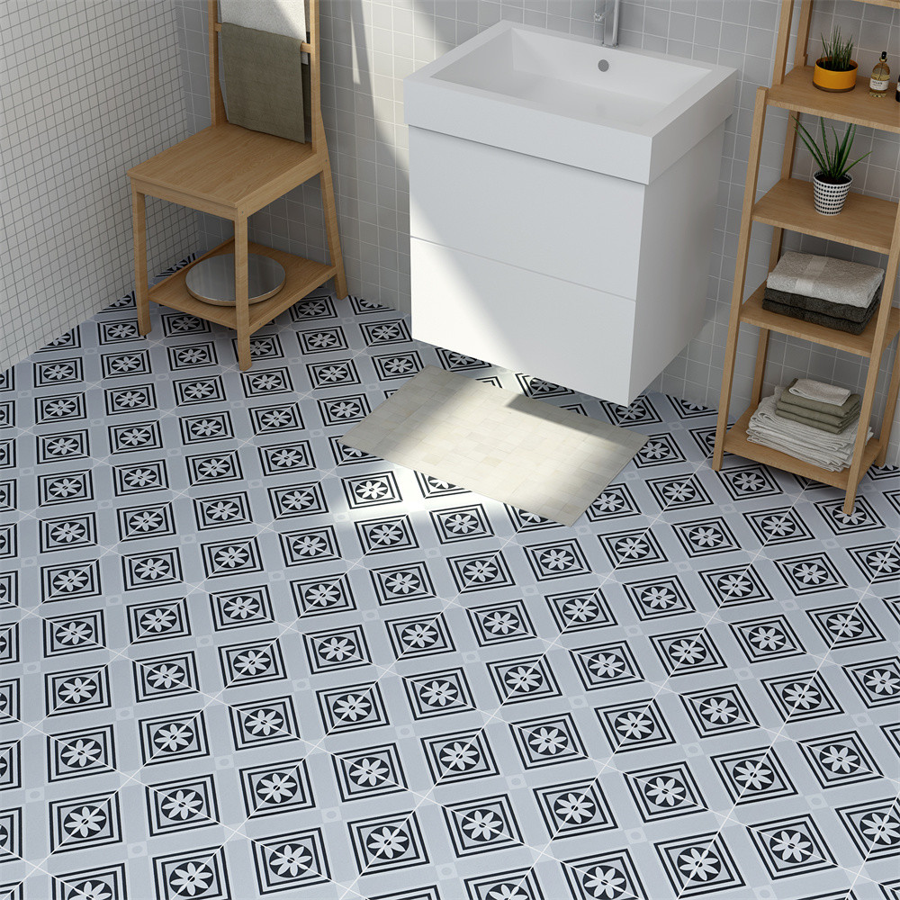 Antibacterial Ceramic Rustic Tiles For Balcony And Wall 200x200mm W.A 6% Floor Tiles For Kitchen