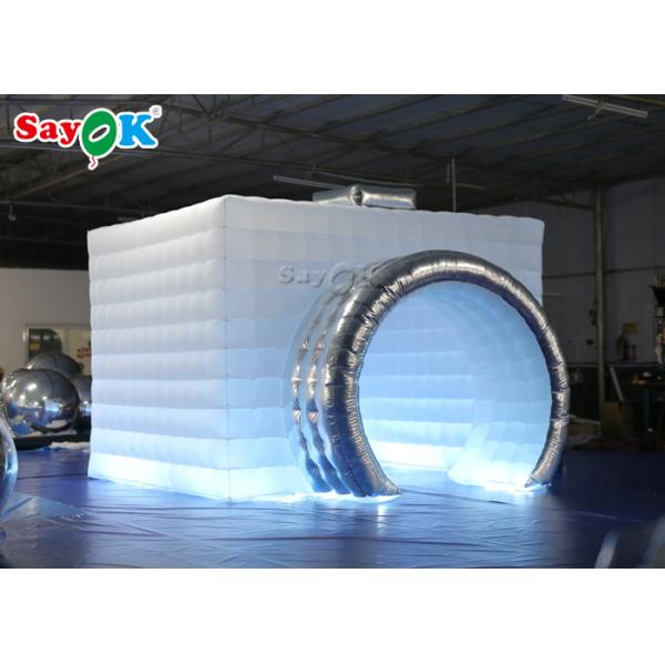 Inflatable Party Tent Oxford Cloth Inflatable Photo Booth / Camera Shaped Inflatable Cube Tent For Wedding