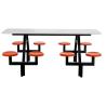 Buy cheap Custom made steel office furniture dining table with plastic chair in school canteen from wholesalers