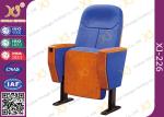 Wooden Back Cold Rolled Steel Feet Auditorium Theatre Seating Chair