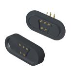 Buy cheap DIP 5 Pin Pogo Connector Black Right Angle Pogo Pin Connector 12V from wholesalers