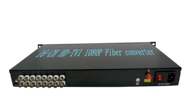 Buy cheap 1080P coaxial 16-ch HD-TVI fiber optic converter,HD-TVI fiber extender,singlemode,20km from wholesalers