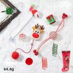 Interactive Pet Toys For Cats Stuffed Animal Plush Cat Toy Set Christmas