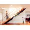 Buy cheap Prima Prefabricated Modern Straight Staircase Single Beam Tempered Glass Railing from wholesalers