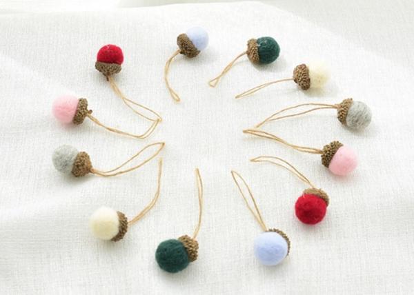 Buy cheap 2.5*2 Cm Mini Wool Balls , Wool Garland Balls For Christmas Decoration from wholesalers