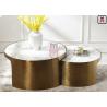 Buy cheap Round 60cm 70cm Stainless Steel Coffee Table 0.6cbm from wholesalers
