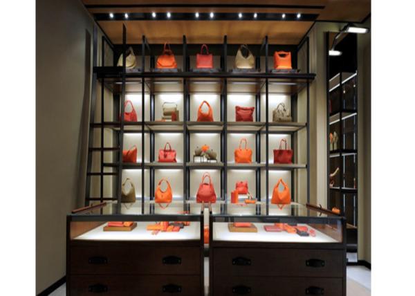 Buy cheap 5 Layer Fashion Style Wall Mounted Display Cabinetsspace Saving For Bags Display from wholesalers