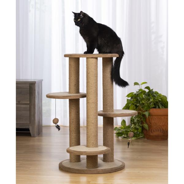37inch Cat Tree Scratching Post tower jute wrapped Multi Platform Cat Climbing