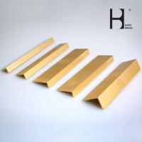Buy cheap Electrophoresis Surface L Shape Brass Extrusion Profiles Long Using Life product