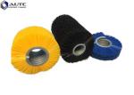 Flexible Spiral Brush Industrial Cleaning Nylon Roller Black White Aluminum Base