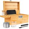 Buy cheap Wooden Smoking Stash Box Smell Proof Bamboo Stash Box Rolling Tray Smoking Accessories Kit Organizer Container from wholesalers