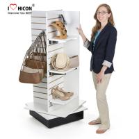 Buy cheap Catch Glance slatwall Display Stands Bag Store Wood Slotted Display Gondola H product
