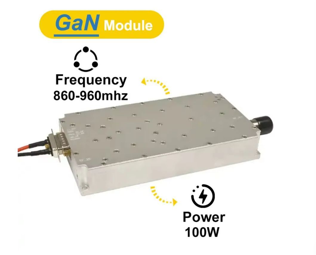 860-960MHz 100W GaN Amplifier Anti Drone Suppression 700-1100MHz Module for Anti Drone System Anti Fpv RF Power Amplifier