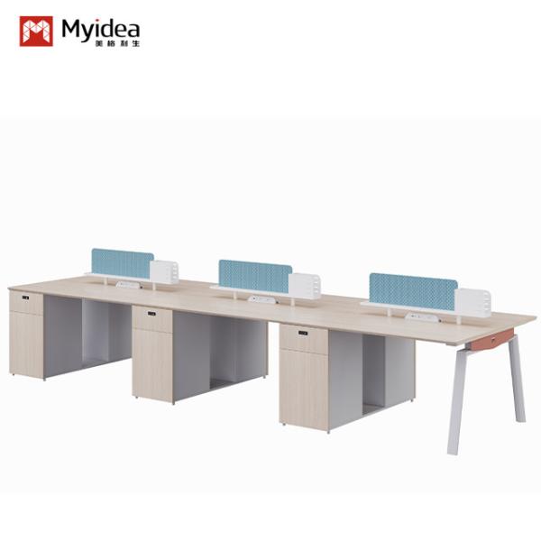 Support customization Commercial Office Furniture Two or Four-Person Staff Table